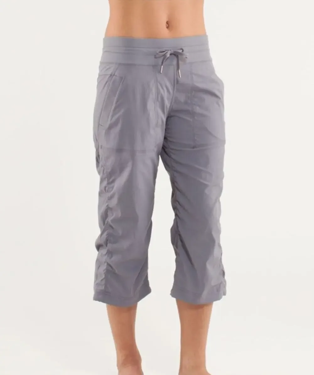 Lululemon Dance Studio Crop Pants Gray Athleisure Yoga S Pilates Travel Minimal